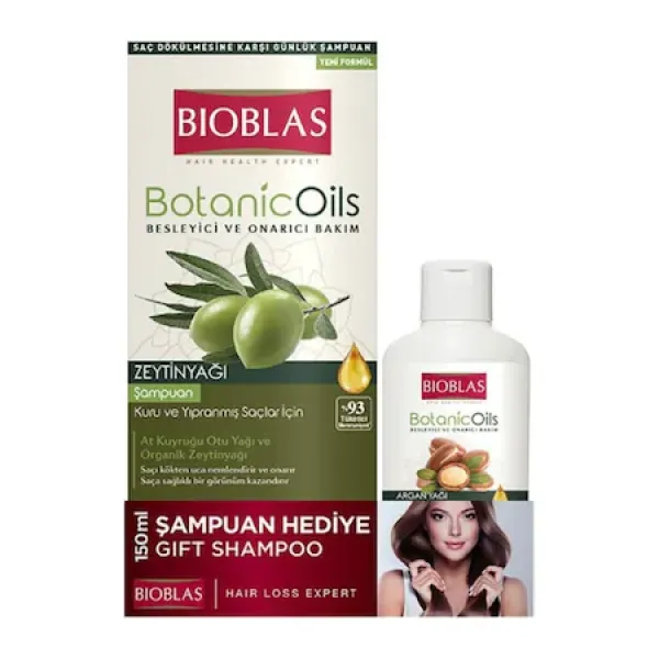 Bioblas Botanics Oils Sampon Par Uscat Olive 360ml+150ml 14/bax