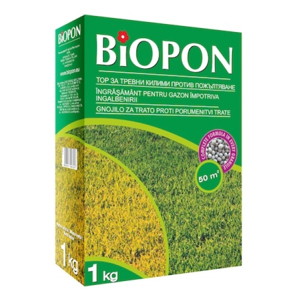 Biopon Ingrasamant Gazon Anti Ingalbenire 1kg 12/bax