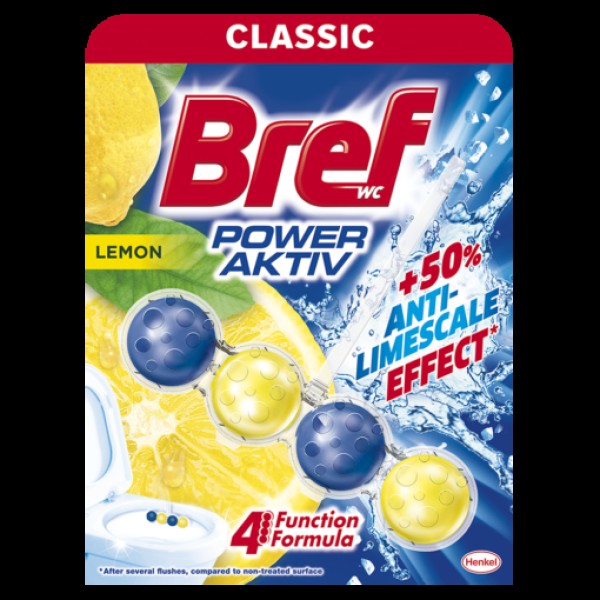 Bref Odorizant Wc Power Aktiv Lemon 50gr 10/bax