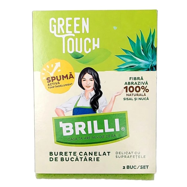 Brilli Green Touch Burete Bucatarie 2buc/set 64set/bax