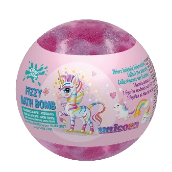 Chlapu Chlap Bombe De Baie Cu Surprize Unicorn Cu Parfum Vata De Zahar 140g