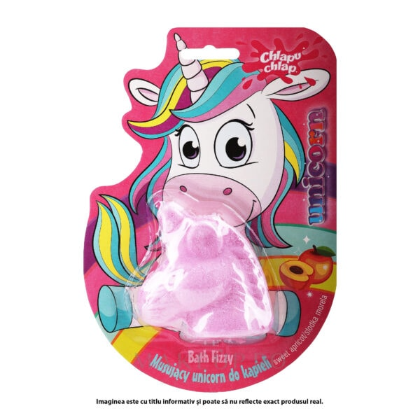 Chlapu Chlap Bombe De Baie Unicorn Cu Parfum De Capsuni 120g