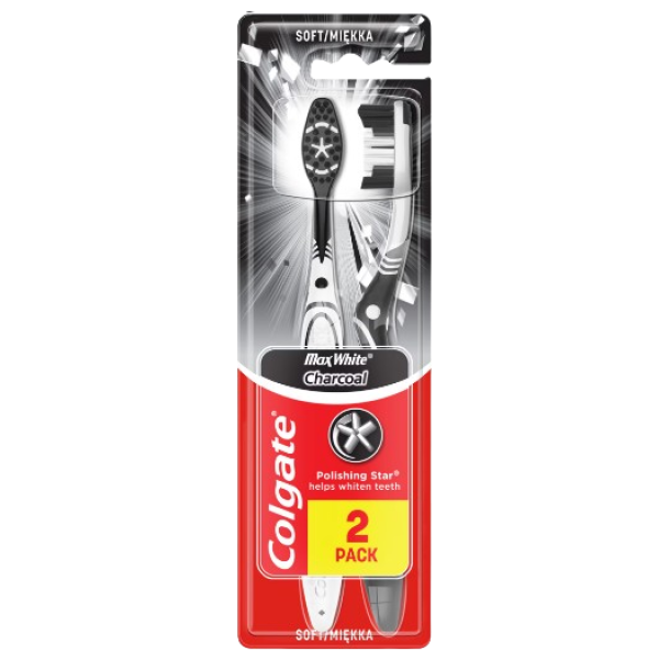 Colgate Periuta Dinti Max White Charcoal Soft 2buc/set 12set/bax