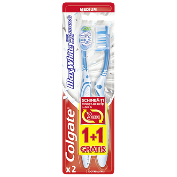Colgate Periuta Dinti Max White Medium 2 Buc/set 12set/bax