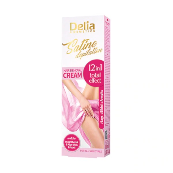 Delia Satine Crema Depilatoare 12in1 Total Efect 100ml 12/bax