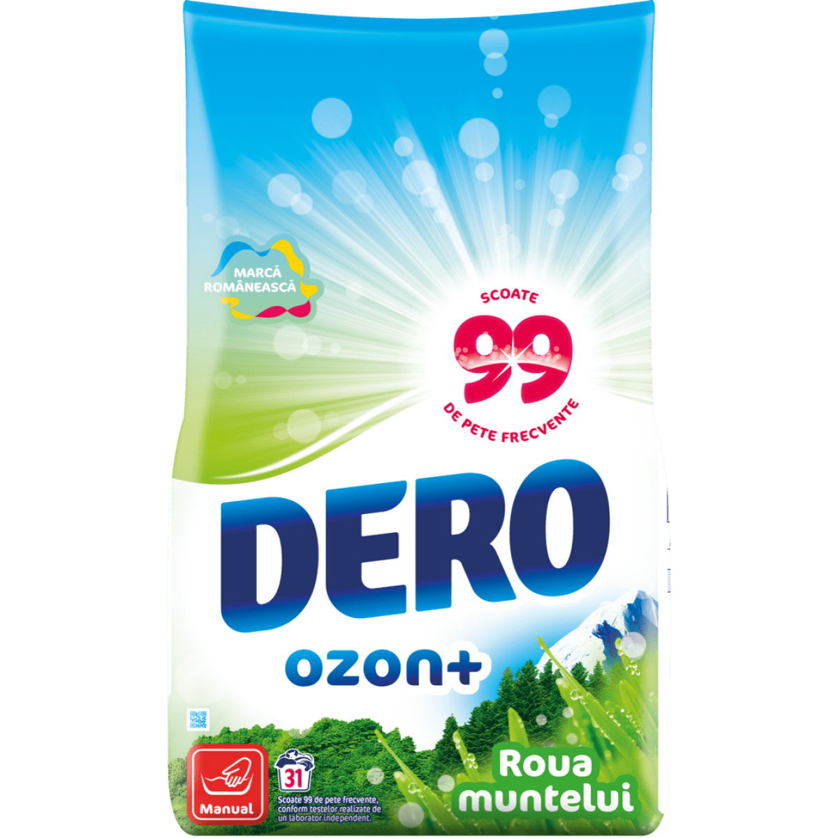 Dero Detergent Manual Ozon+ Roua Muntelui 1.4kg 7/bax - LucidiusMarket