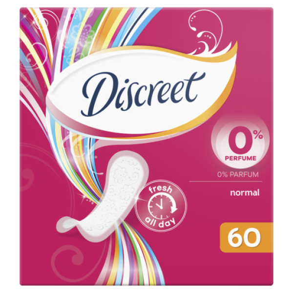 Discreet Absorbante Zilnice 0% Parfum Normal 60buc 8/bax