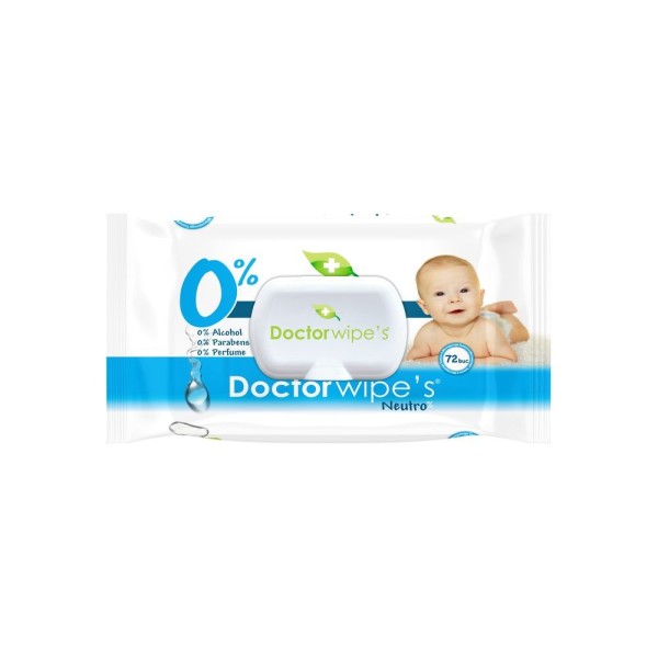 Doctor Wipes Servetele Umede Baby Neutro Cu Capac 72buc 24/bax
