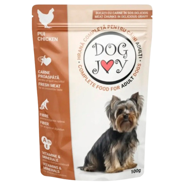 Dog Joy Hrana Umeda Caini Ar. Pui Plic 100gr 24/bax