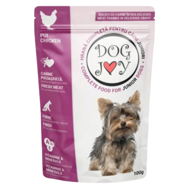 Dog Joy Hrana Umeda Caini Junior Plic Pui 100gr 24/bax