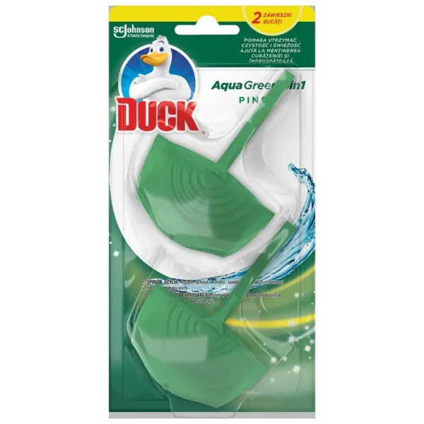 Duck Odorizant Wc Aparat Green 4in1 Pine 2*36gr 12/bax
