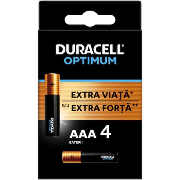 Duracell Baterii Optimum Alk. Aaa 4buc/set 8set/bax