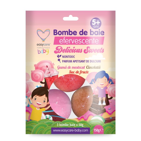 Easycare Baby Bombe De Baie Efervescente Delicious Sweets 3buc/set 12/bax