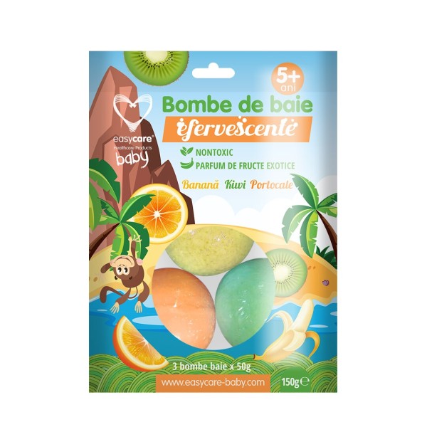 Easycare Baby Bombe De Baie Efervescente Fructe Exotice 3buc/set 12/bax
