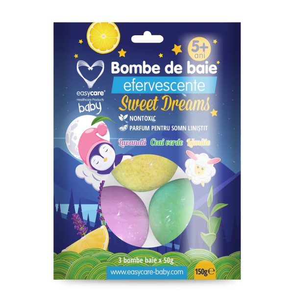 Easycare Baby Bombe De Baie Efervescente Sweet Dreams 3buc/set 12/bax