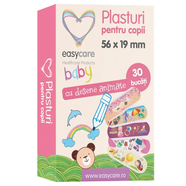 Easycare Baby Plasturi Copii Cu Figurine 56x19mm 30buc 10/set