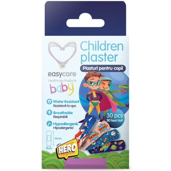 Easycare Baby Plasturi Copii Hero 56x19mm 30buc 10/set