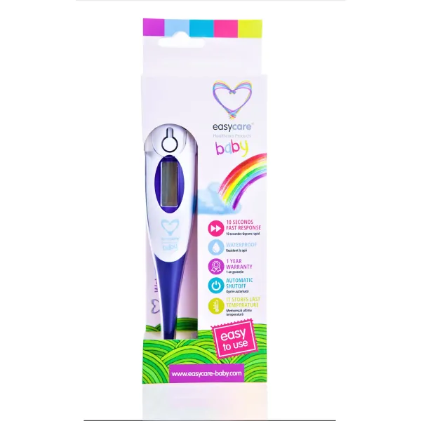 Easycare Baby Termometru Digital Cu Varf Flexibil Impermeabil 10/bax