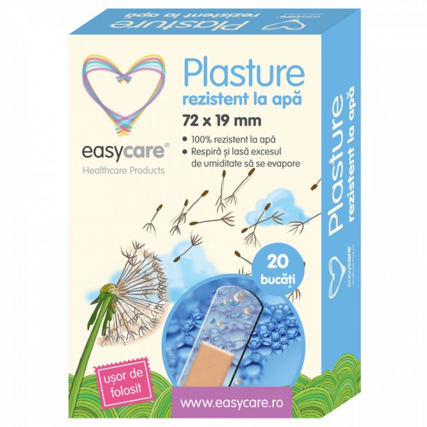 Easycare Plasturi Rezistenti La Apa 72x19mm 20buc 10/set
