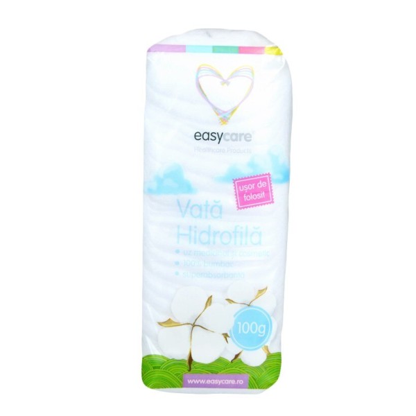 Easycare Vata Hidrofila 100% Bumbac 100g