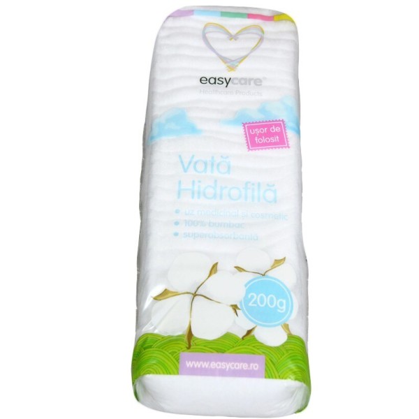 Easycare Vata Hidrofila 100% Bumbac 200g