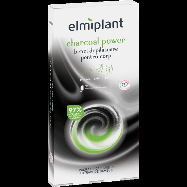 Elmiplant Benzi Depilatoare Corp Charcoal Power 12buc 12/bax