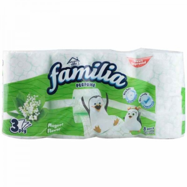 Familia Hartie Igienica Muguet Flowers 3str 8role/set 6/bax Familia Hartie Igienica Muguet Flowers 3str 8role/set 6/bax