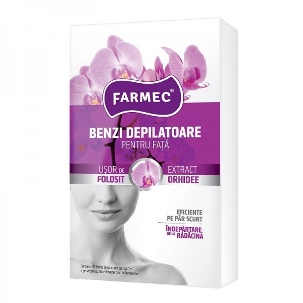 Farmec Benzi Depilatoare Fata Orhidee 20buc 12/bax