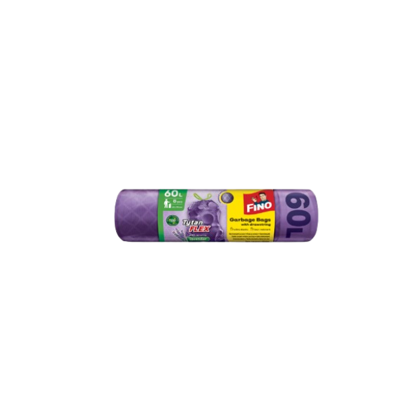 Fino Saci Menaj Cu Snur Tytan Flex Lavanda 60l 8buc/rola 30/bax Fino Saci Menaj Cu Snur Tytan Flex Lavanda 60l 8buc/rola 30/bax