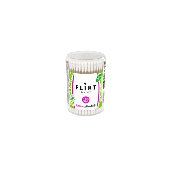Flirt Betisoare Urechi Bamboo Cotton 100buc Tub 48/bax