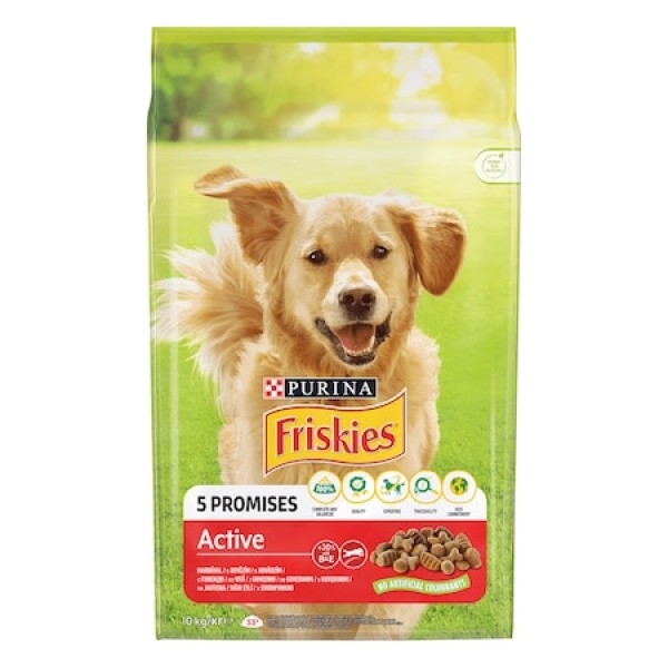 Friskies 5promises Active Hrana Caini Adulti Vita 10kg
