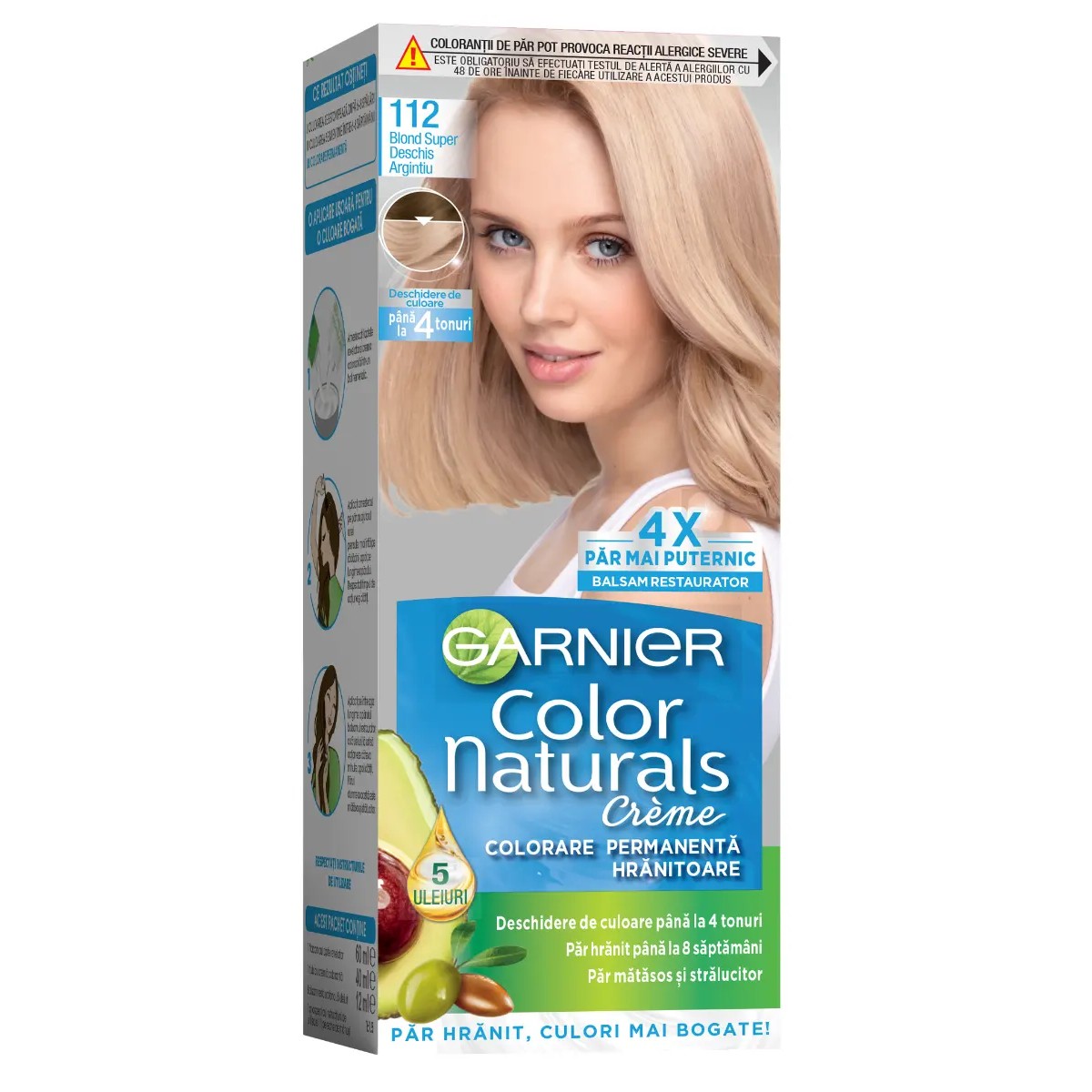 Color 112 Garnier Color Naturals Vopsea Par 112 Blond Deschis Argintiu 12/bax ...