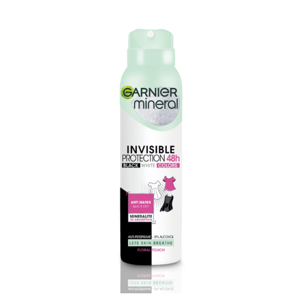 Garnier Deo Women Black&white Colors Invisible Fresh 150ml 6/bax