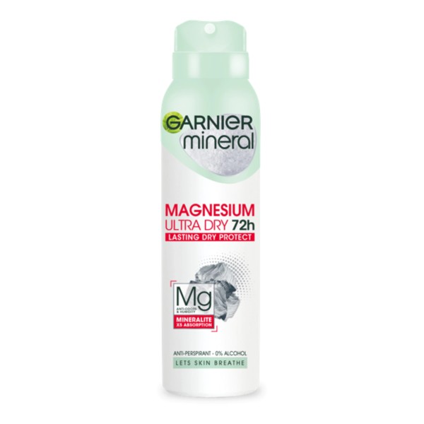 Garnier Deo Women Magnesium Ultra Dry 150ml 6/bax