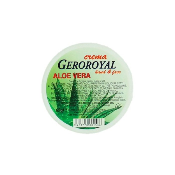 Geroroyal Crema Maini Si Fata Aloe Vera 65g 18/bax