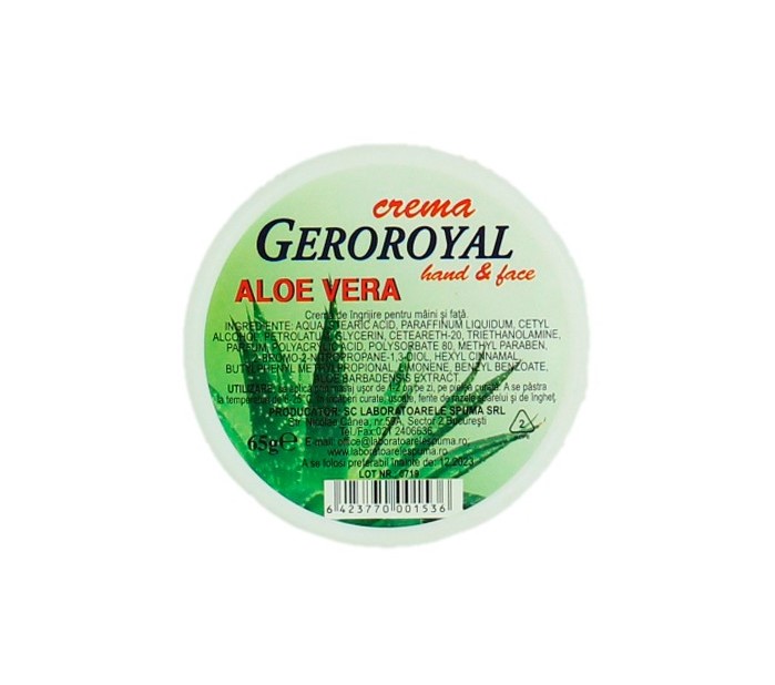 Geroroyal Crema Maini Si Fata Aloe Vera 65g 18/bax - LucidiusMarket
