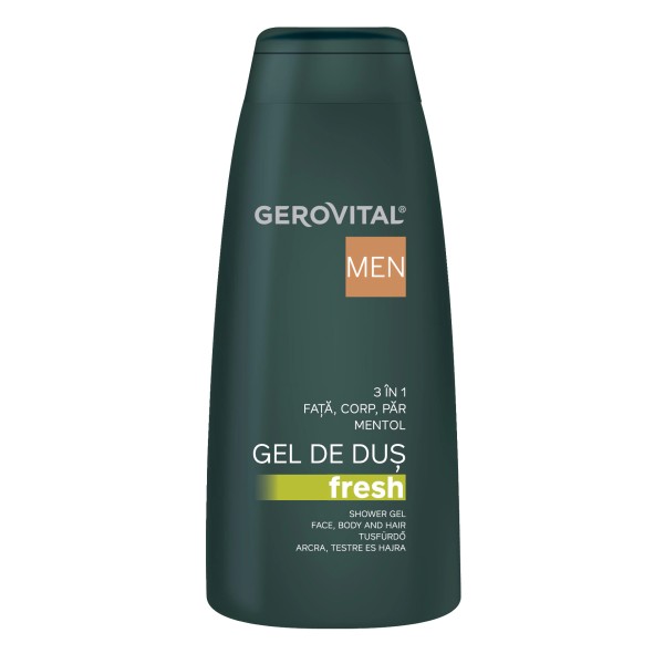Gerovital Gel Dus Men 3in1 Fresh 400ml 6/bax