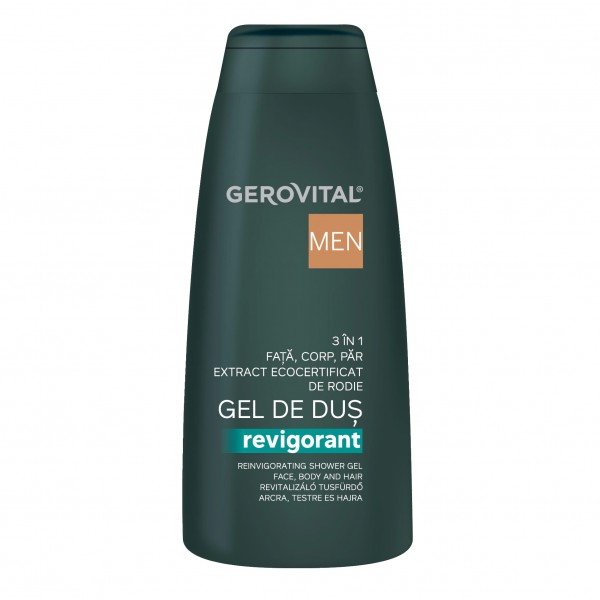 Gerovital Gel Dus Men 3in1 Revigorant 400ml 6/bax