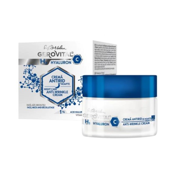 Gerovital H3 Hyaluron C Crema Fata Noapte Antirid 50ml 6/bax Gerovital H3 Hyaluron C Crema Fata Noapte Antirid 50ml 6/bax
