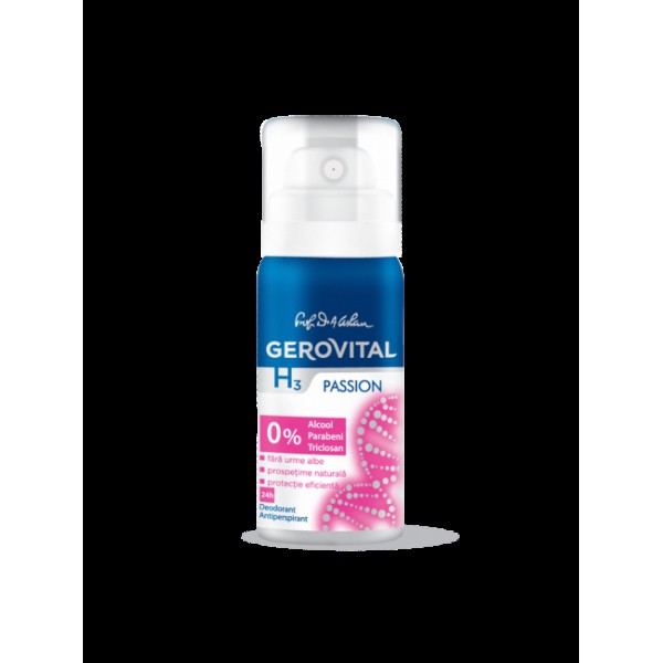 Gerovital H3 Passion Deo 0% Alcool 150ml 6/set