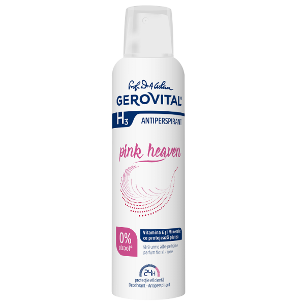 Gerovital H3 Pink Heaven Deo 0% Alcool 150ml 6/set