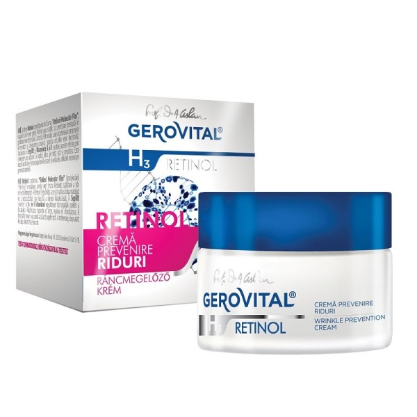 Gerovital H3 Retinol Crema Fata Prevenire Riduri 50ml 6/bax Gerovital H3 Retinol Crema Fata Prevenire Riduri 50ml 6/bax
