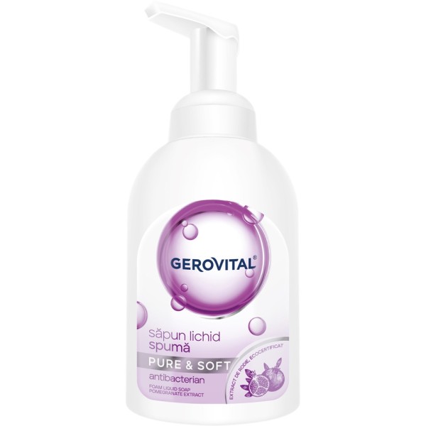 Gerovital Sapun Lichid Spuma Pure&soft 300ml 8/bax