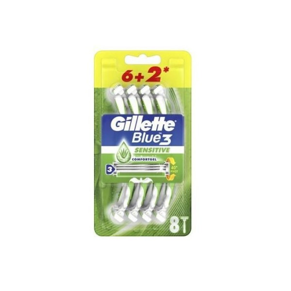 Gillette Aparat Blue 3 Sensitive 8buc/set 6set/bax