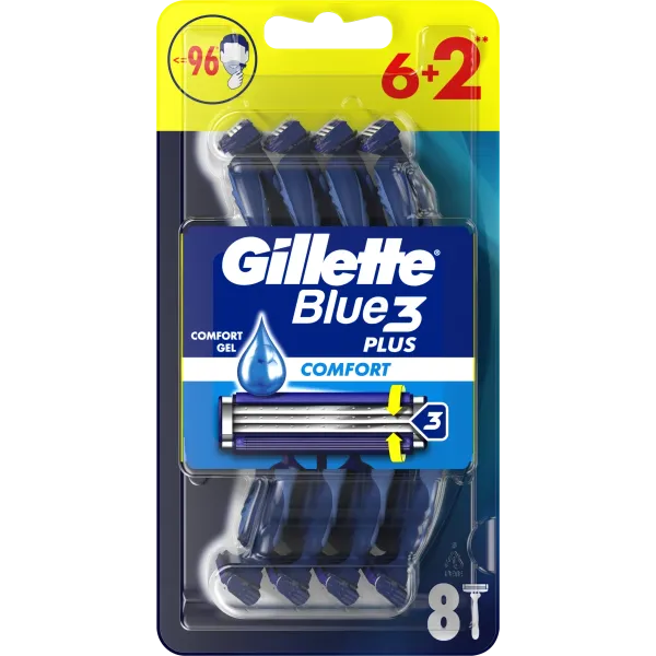 Gillette Aparat Ras Blue 3 Plus Comfort 8buc/set 6set/bax