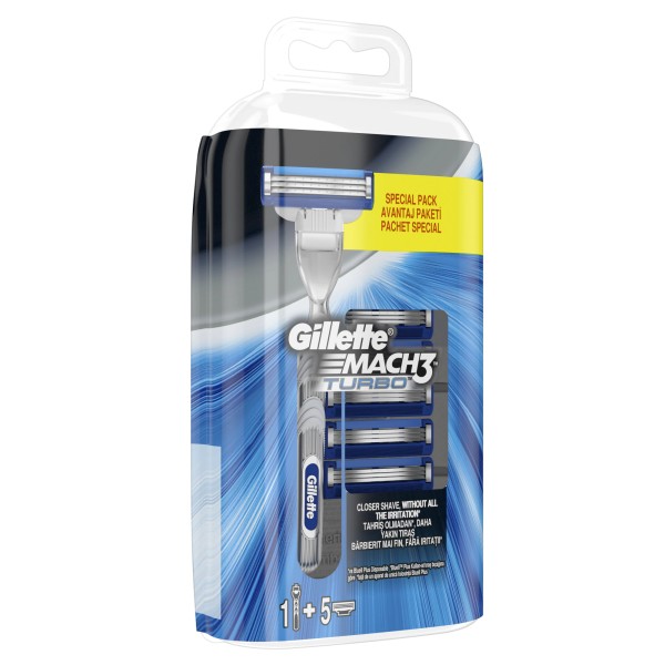 Gillette Mach 3 Turbo Aparat Ras 3lame+4rezerve 6buc/set 36/bax