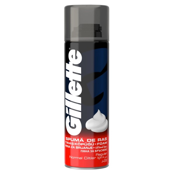 Gillette Spuma Ras Piele Normala 200ml 6/bax