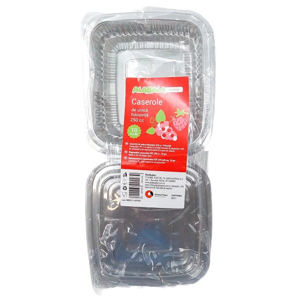 Global Plast Caserola Capac 250cc 10buc/set 70/bax