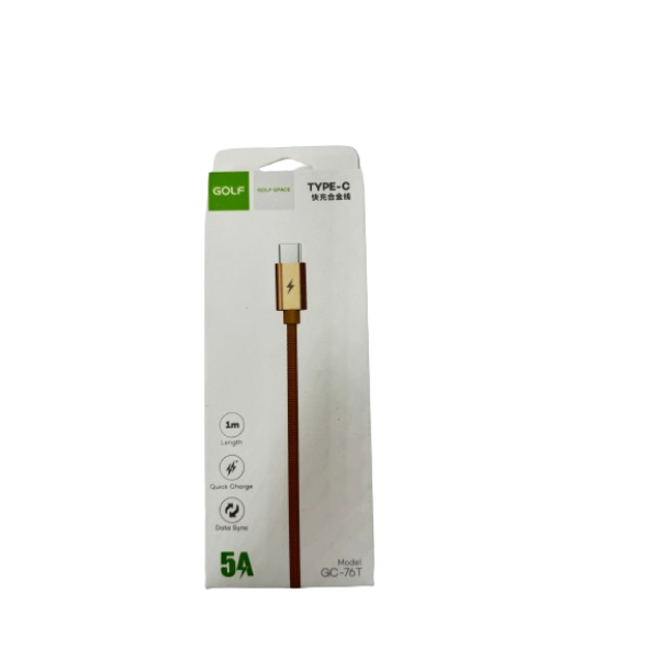 Golf Cablu Usb Type-c Gc-76t Auriu 100cm Golf Cablu Usb Type-c Gc-76t Auriu 100cm