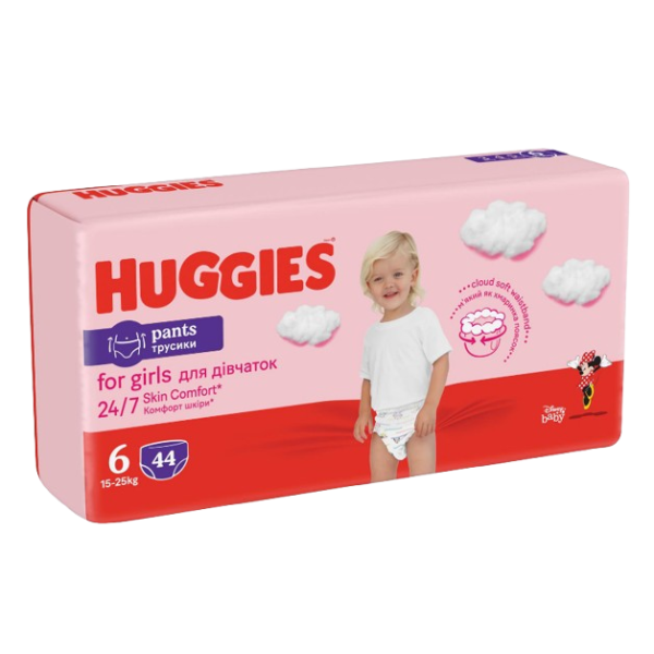 Huggies Skin Comfort Pants Girls Nr6 15-25kg 44buc/set 2/bax